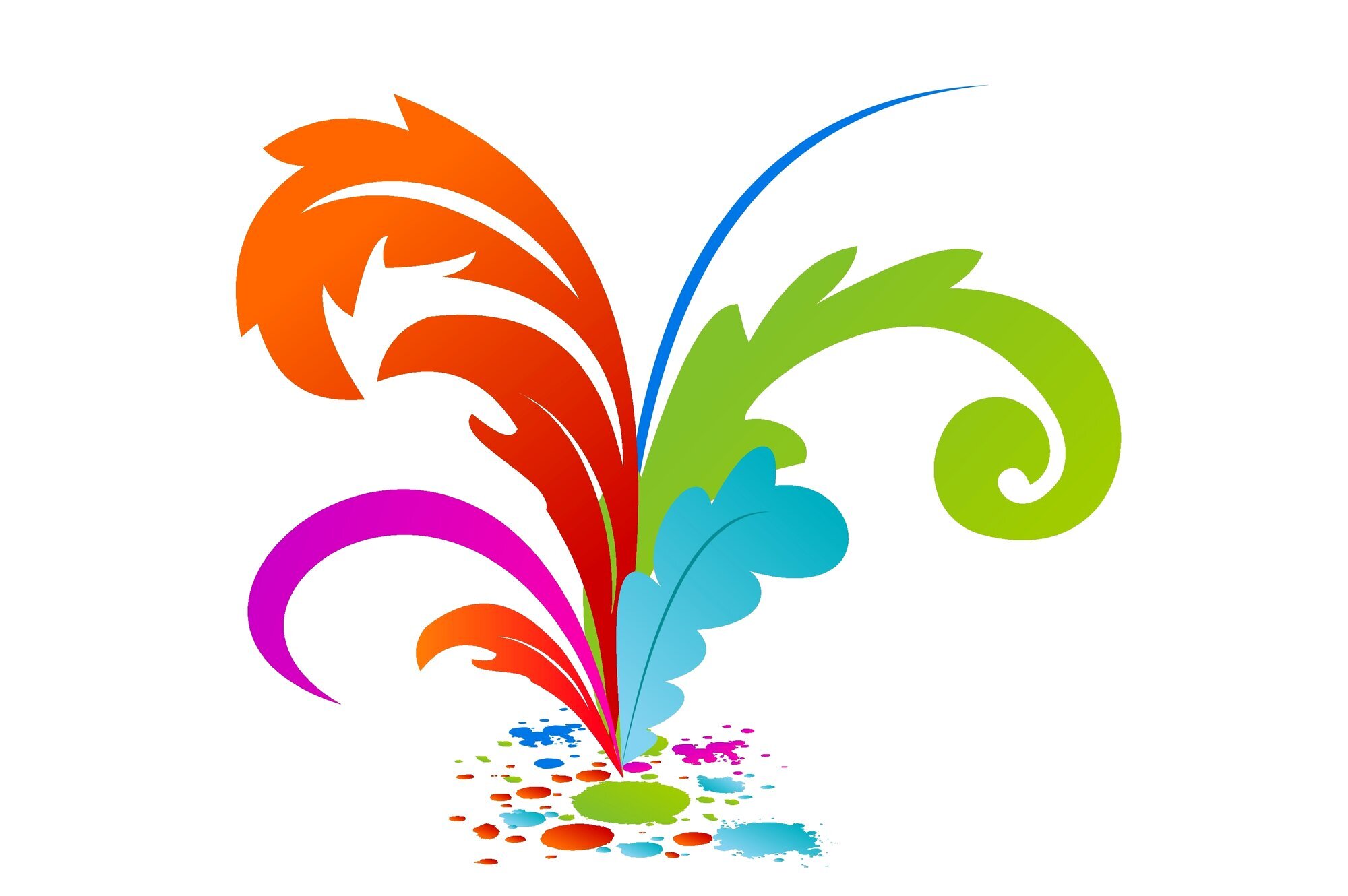 bøker, inspirasjon Illustrasjonen viser noen fargerike fjær som lekker farge.