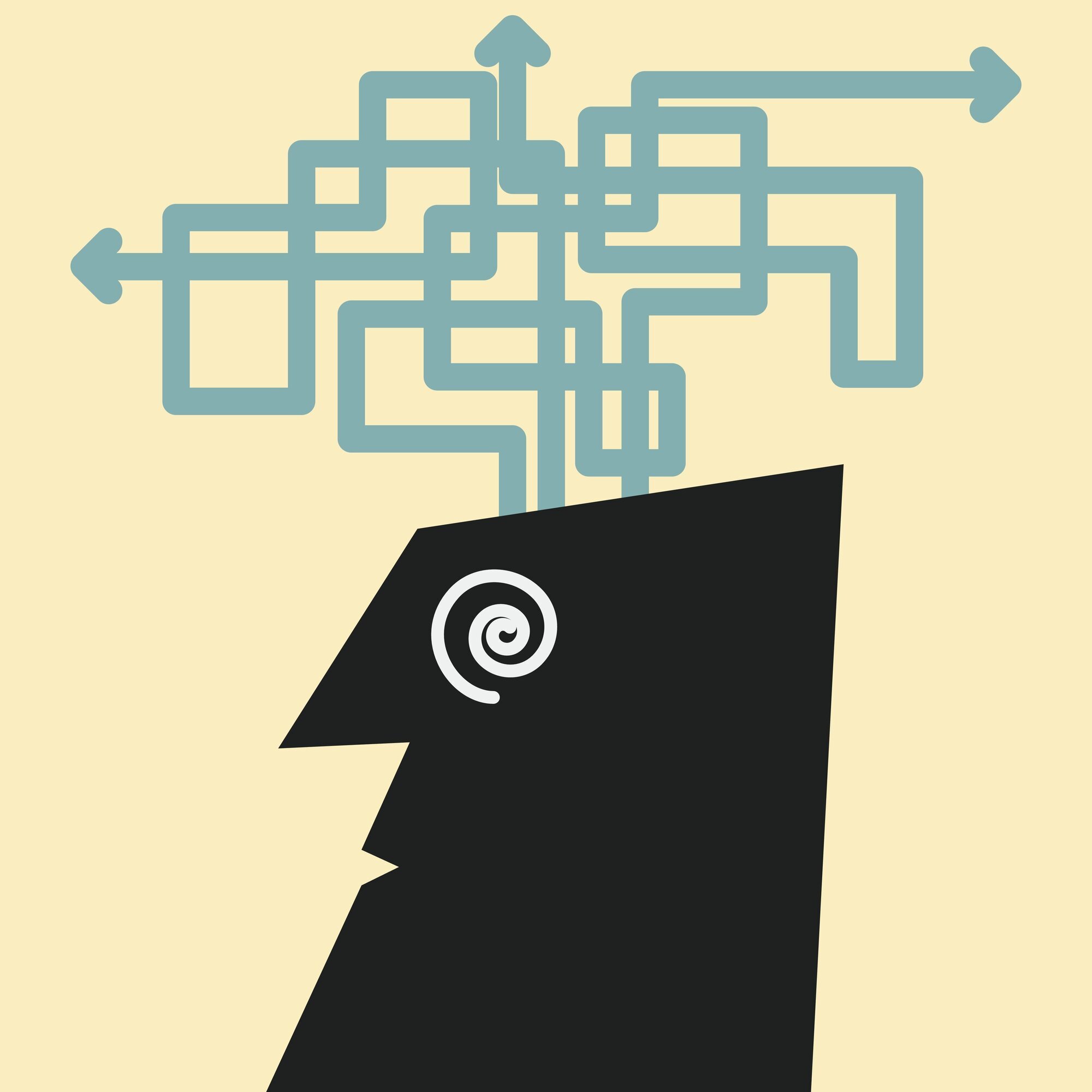 Forvirret Tegning av forvirret person